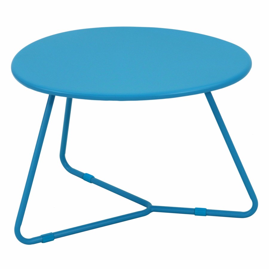 Patio Furniture *  | Special Style Rio Round Outdoor End Table, Blue